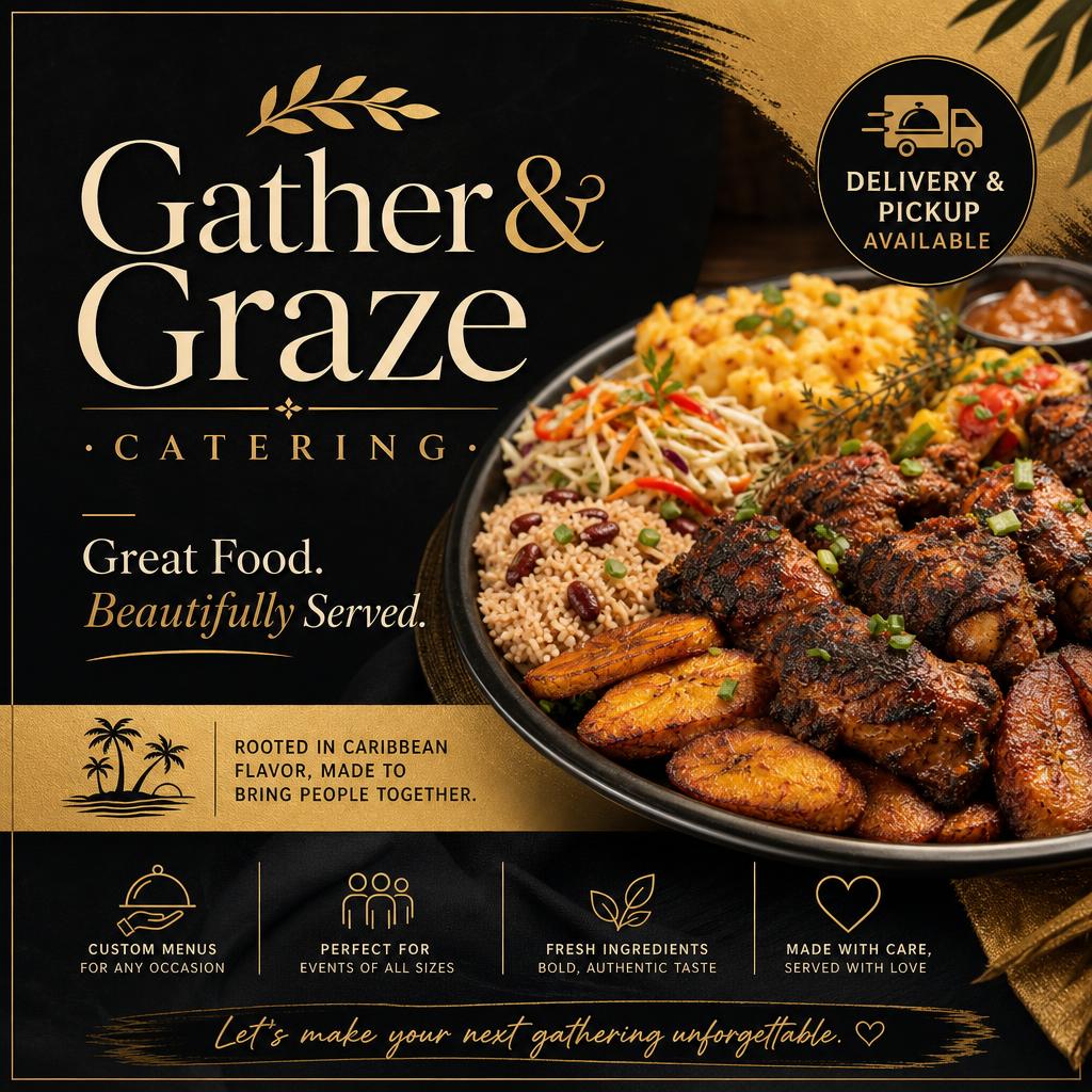 Gather & Graze Catering branded promotional graphic