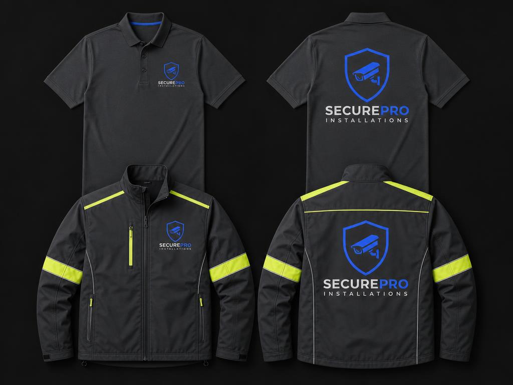 Technician Uniform design sample for SecurePro Installations