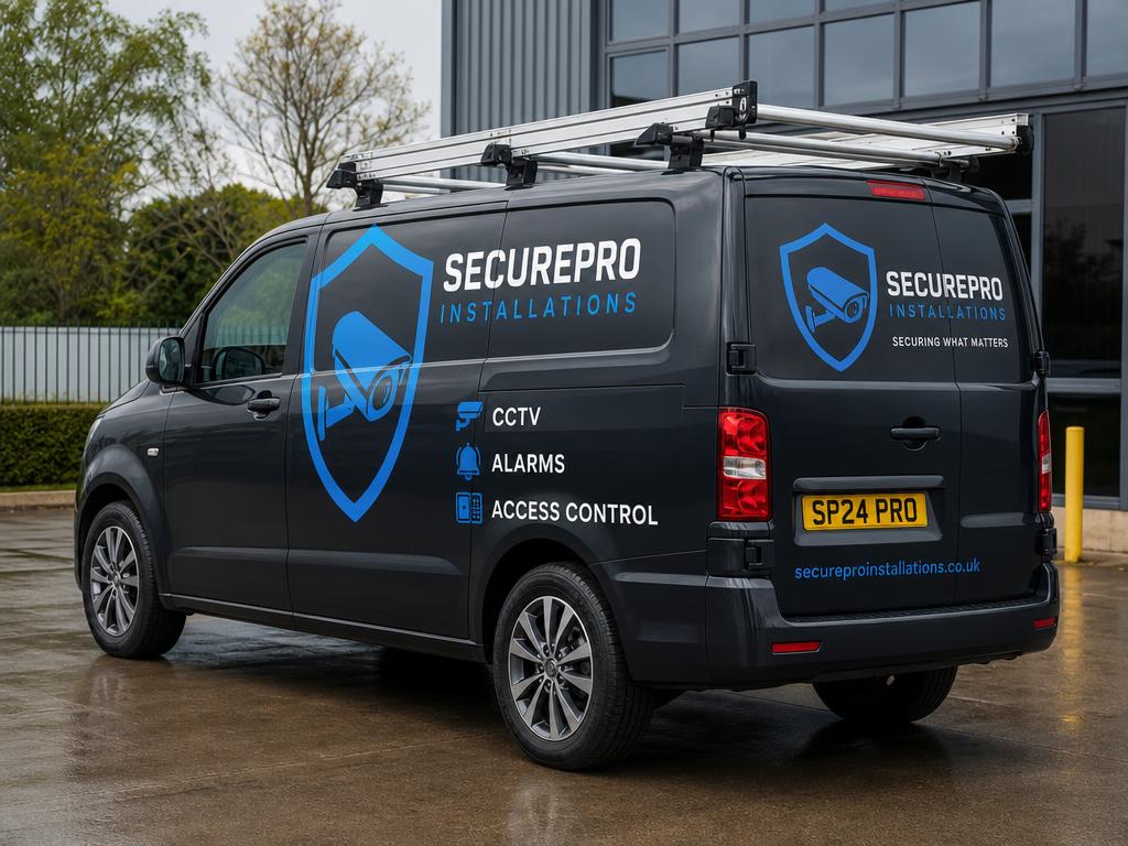 Vehicle Branding design sample for SecurePro Installations